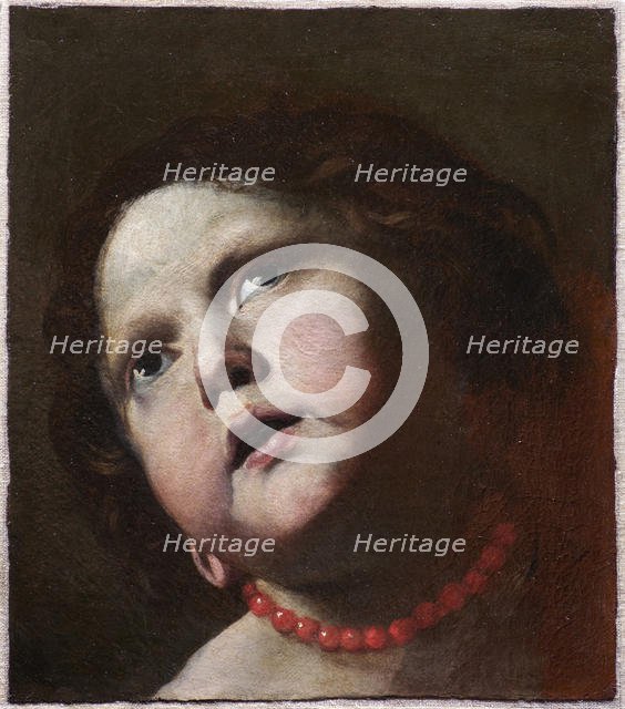 Head of a girl with a coral necklace, c. 1645. Creator: Preti, Mattia (1613-1699).