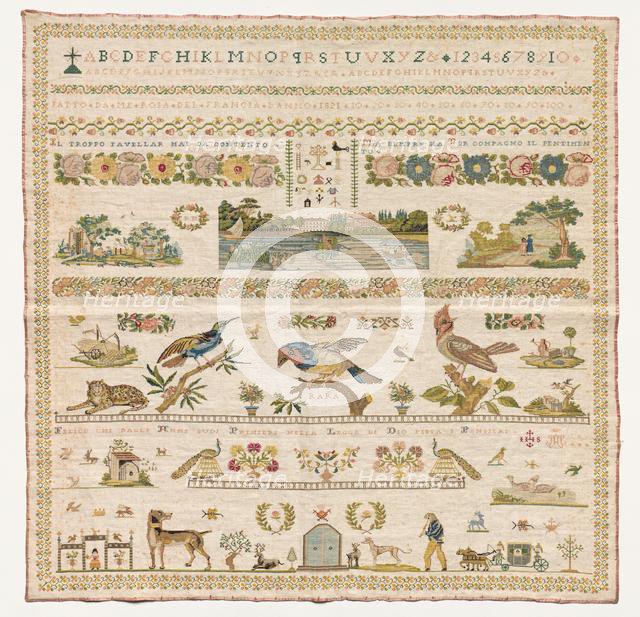 Sampler, 1821. Creator: Unknown.