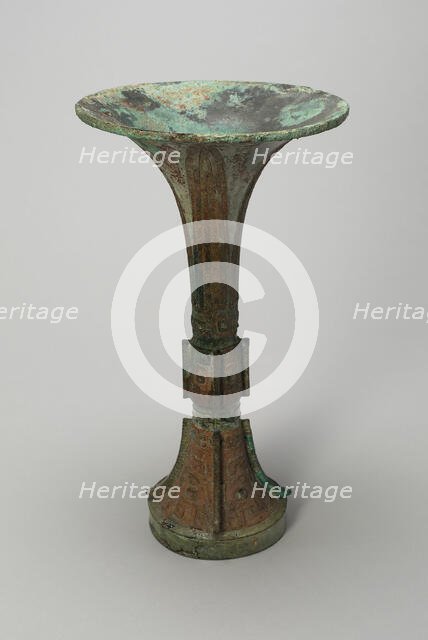 Beaker, Shang dynasty ( about 1600-1050 BC ). Creator: Unknown.