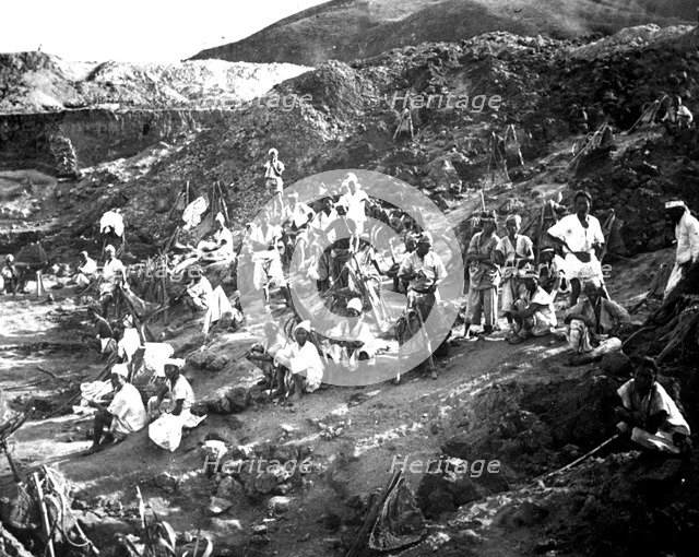 Opencast mine, Korea, 1900. Artist: Unknown