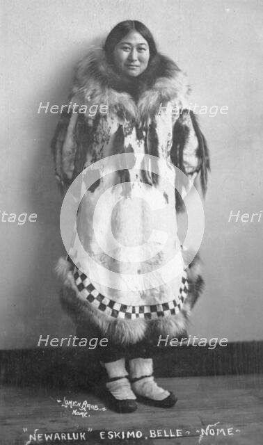 Newarluk, an Eskimo woman, between c1900 and c1930. Creator: Lomen Brothers.