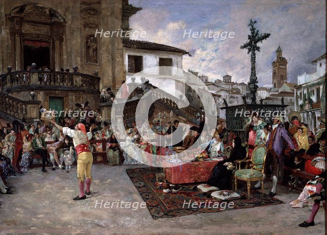 The Raffle of the Saint', oil on canvas, Rome 1875.