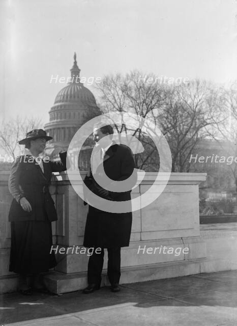 Martin, Anne Henrietta, National Chairman, National Women Party, 1926-, with Senator Clapp, 1918. Creator: Harris & Ewing.