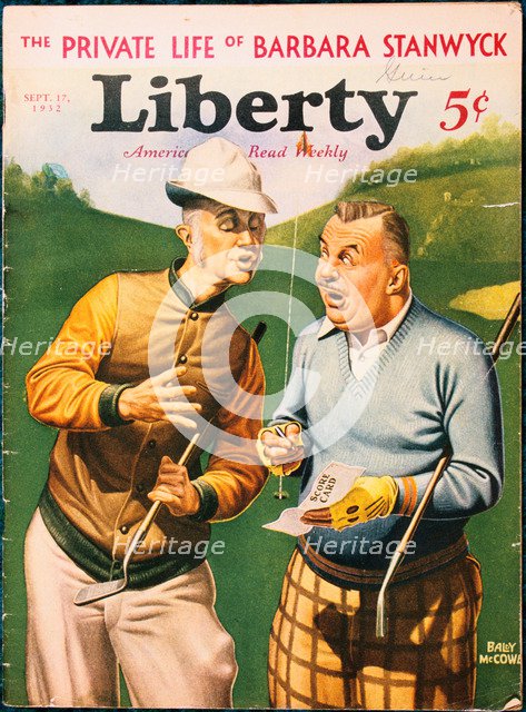 Cover of 'Liberty' magazine, American, September 1932. Artist: Unknown