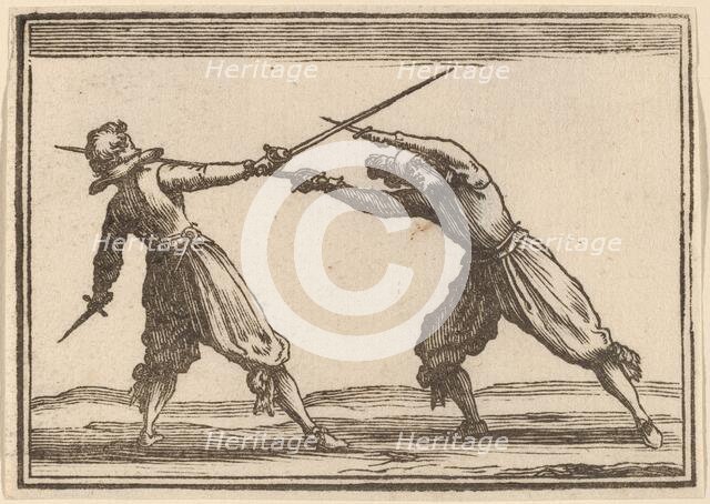 Duel with Swords and Daggers, 1621. Creator: Edouard Eckman.