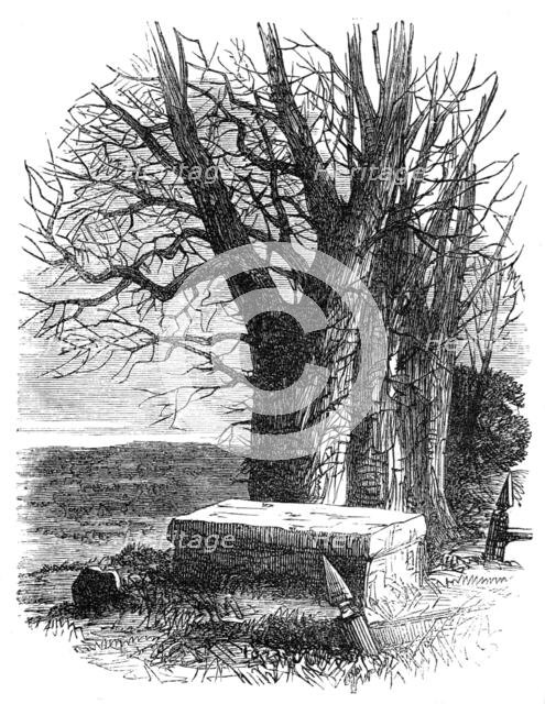 Byron's "Tomb" at Harrow, 1862. Creator: Unknown.