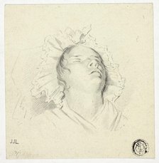 Head of Sleeping Girl, 1800. Creator: Pieter Gaal.