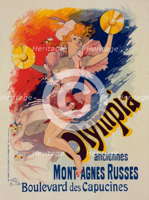 Affiche pour "Olympia"., c1898. Creator: Jules Cheret.