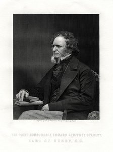 Edward Geoffrey Smith-Stanley, 14th Earl of Derby, British statesman, c1850-1899.Artist: W Holl