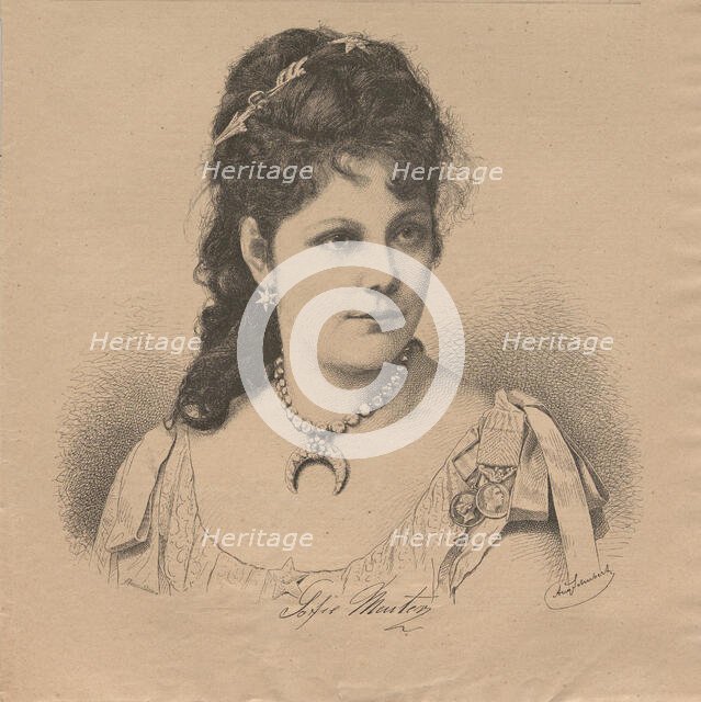 Portrait of pianist and composer Sophie Menter (1846-1918) , 1883. Creator: Schubert, August (1844-1903).