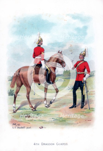 '4th Dragoon Guards', 1915.Artist: LE Buckell