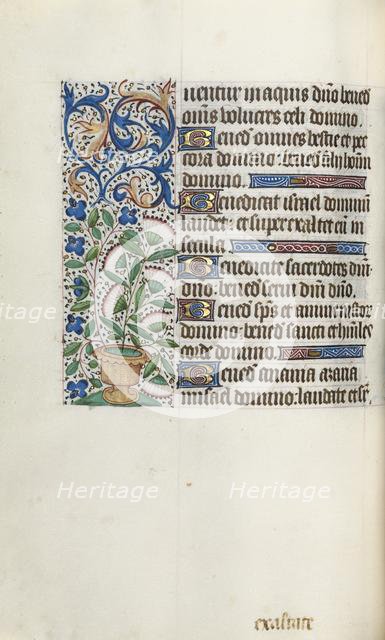 Book of Hours (Use of Rouen): fol. 43v, c. 1470. Creator: Master of the Geneva Latini (French, active Rouen, 1460-80).