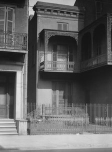Two-story houses, New Orleans or Charleston, South Carolina, between 1920 and 1926. Creator: Arnold Genthe.