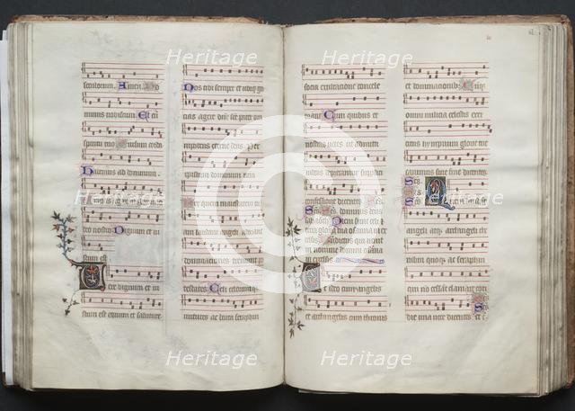 The Gotha Missal: Fol. 61v, Text, c. 1375. Creator: Master of the Boqueteaux (French); Workshop, and.