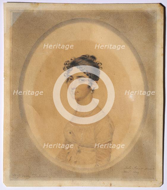 Portrait of Miss Mary Tadman, 1809. Creator: John I Smart (British, 1741-1811).