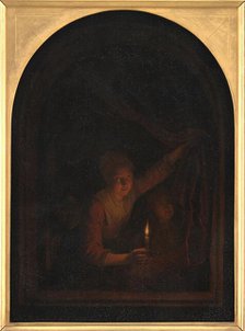 Girl with a Candle, 1657-1658. Creator: Gerrit Dou.