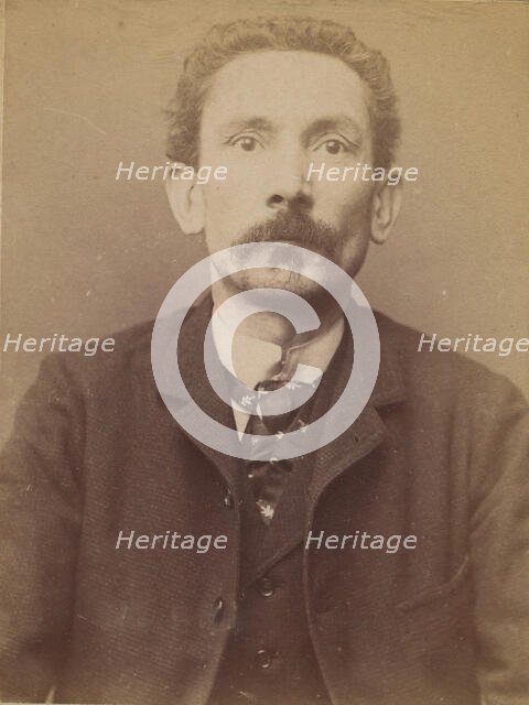 Ceaglio. Alexandre, Joseph. 42 ans, né à Turin (Italie). Employé de commerce. Anarchiste. ..., 1894. Creator: Alphonse Bertillon.