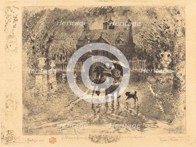 Les Voisins de Campagne (Country Neighbors), 1879/1880. Creator: Felix Hilaire Buhot.