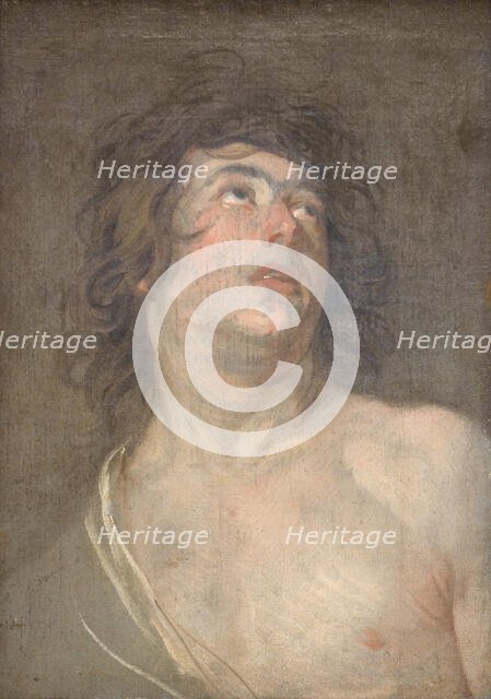 Study Head of a Young Man Looking Upwards. St Sebastian, 1614-1641. Creator: Anthony van Dyck.