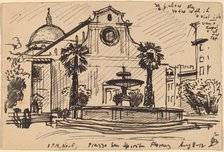 Piazza S. Spirito, Florence, 1912. Creator: Oscar Bluemner.
