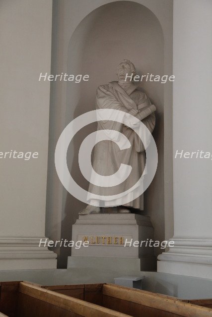 Statue of Martin Luther, Lutheran Cathedral, Helsinki, Finland, 2011. Artist: Sheldon Marshall