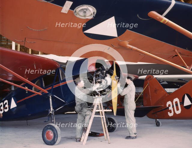 Civil Air Patrol Base, Bar Harbor, Maine, 1943. Creator: John Collier.