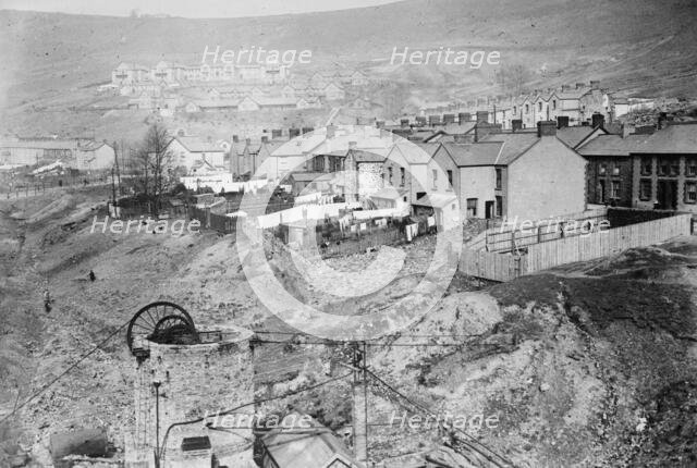British coal strike - Llwynpia, South Wales. A colliery village., between c1910 and c1915. Creator: Bain News Service.