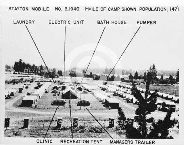 Farm Security Administration camp, Klamath Falls, Oregon, 1941. Creator: Dorothea Lange.