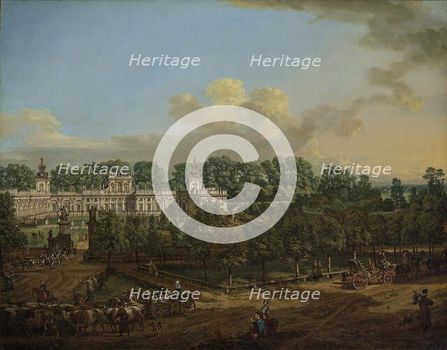 Wilanow Palace as seen from the entrance, 1776. Creator: Bellotto, Bernardo (1720-1780).