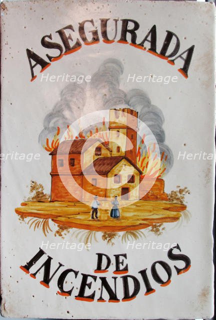 Asegurada de incendios, Second Half of the 19th cen.. Creator: Anonymous.