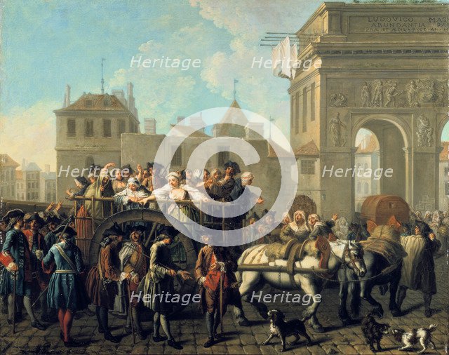 'Transport of Prostitutes to the Salpetriere', c1760-1770. Artist: Etienne Jeaurat