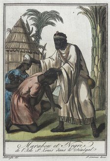 Costumes de Différents Pays, 'Marabou et Negre de l'Isle St. Louis dans le Sénégal', c1797. Creator: Jacques Grasset de Saint-Sauveur.