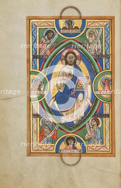Christ in Majesty; Stammheim Missal, probably 1170s. Creator: Unknown.