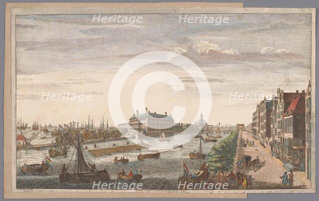 View of the Admiralty warehouse in Amsterdam, 1752. Creator: Anon.