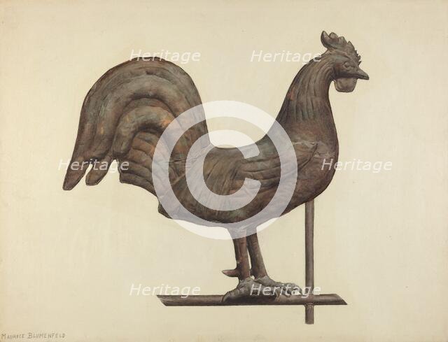 Weather Vane Finial, c. 1938. Creator: Maurice Blumenfeld.