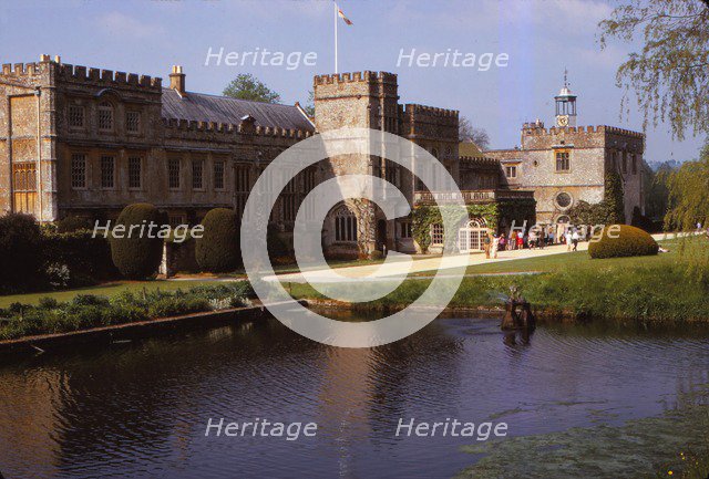 South Front of Forde Abbey, and Long Pond,  Dorset, 20th century.  Artist: CM Dixon.