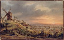 Paris, seen from the Butte Montmartre, c1830. Creator: Unknown.