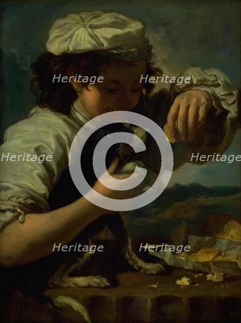 A Boy with a Dog (Allegory of "Taste"), 1651-1654. Creator: Bernhard Keil.