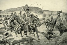 'Before Ladysmith - Horse Artillery Galloping to Take Up a New Position', 1900. Creator: Richard Caton Woodville II.