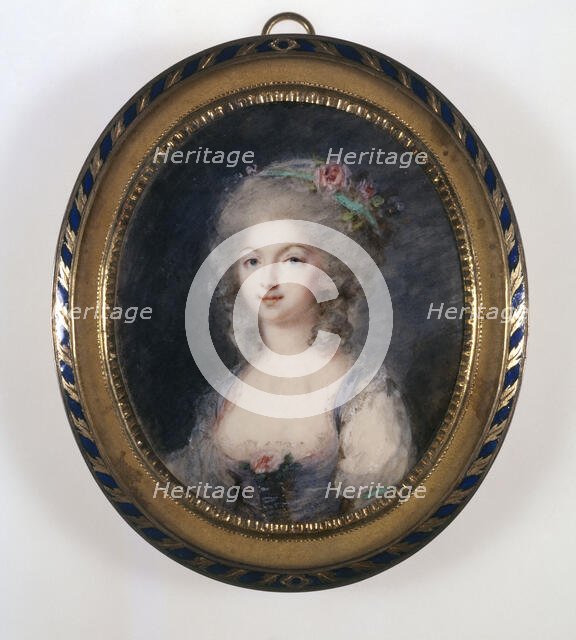 Portrait of Lucie Hall, c1788. Creator: Peter Adolf Hall.