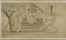 Drinking and Dancing Before the Tribal Chief, China, Qing dynasty, late 17th to early 18th cent. Creator: Leng Mei.