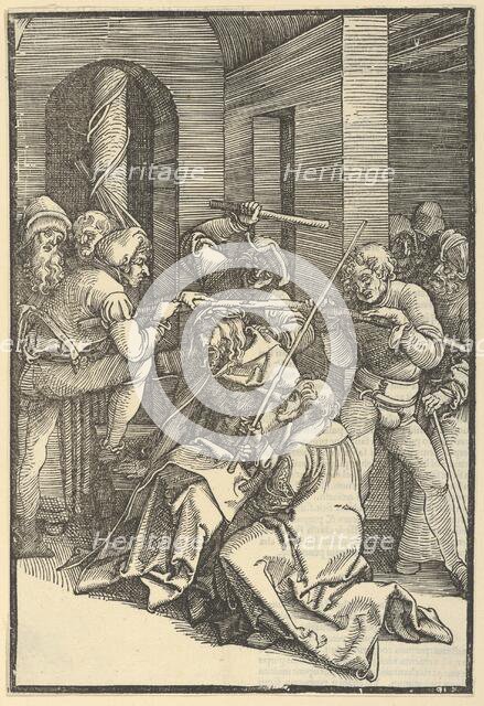 Christ Crowned with Thorns, from Speculum passionis domini nostri Ihesu Christi, 1507. Creator: Hans Schäufelein the Elder.