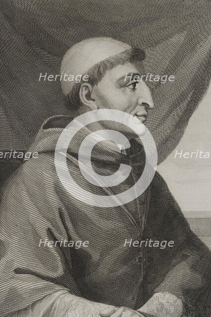 Francisco Ximénez de Cisneros, known as Cardinal Cisneros, (1436-1517), 1853.  Creator: Antonio Roca Sallent.