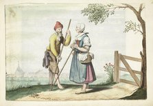 Farmer couple talking, 1654. Creator: Gesina ter Borch.