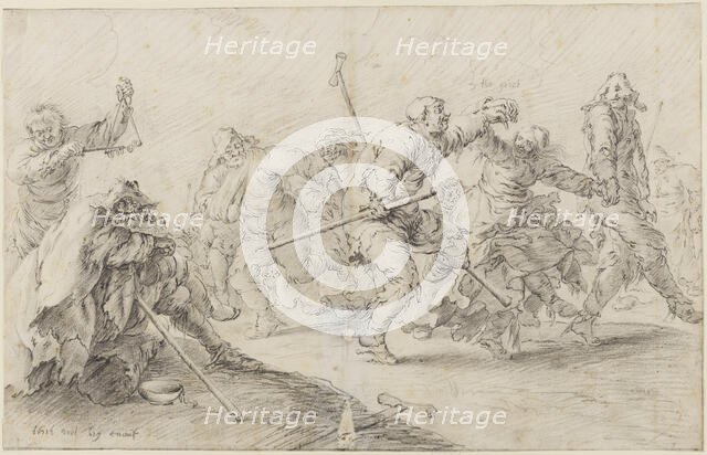 Dancing beggars and cripples, c.1635. Creator: Unknown.