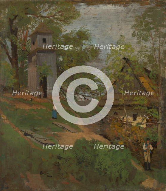 Wooden Belfry, 1873 - 1874. Creator: Ladislav Mednyanszky.