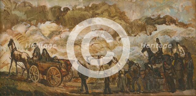 Refugees, 1944. Creator: Cyprian Majernik.