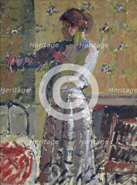 Girl dressing, c1912. Creator: Harold Gilman.