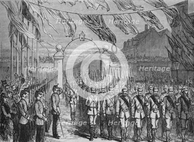 'The Return of the Troops from Ashantee', c1880. Artist: Unknown.