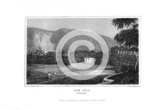 Box Hill, Surrey, 1829.Artist: J Rogers
